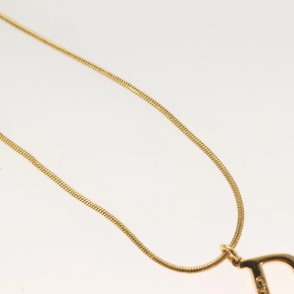 Christian Dior Necklace metal Gold Auth SW950 - Picture 4 of 16